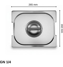 Resim Üret Çelik Üret Saplı Gastronom Küvet Kapağı Gn 1/4 (26,5 × 16,2 cm) 