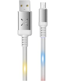 Resim Gld-spt- Konfulon Dc09 Ses Duyarlı Işıklı Micro Usb Kablo 1m 2a - Beyaz 