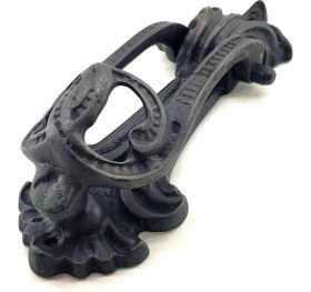 Resim Ayder Timya Antika Tarz Dekoratif Pirinç Doğa Kapı Tokmağı, Taktak - 205x73 mm, Oksit TG/Tmya1395 213574 