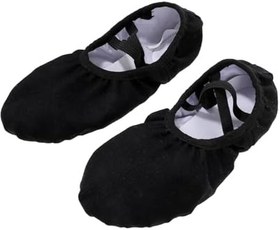 Resim Milisten 2 Çift dans ayakkabıları kanvas bale ayakkabıları bale daireler ayakkabı bayan ev terlikleri kız çocuk terlik kadın yoga ayakkabıları bale ayakkabıları yürümeye başlayan çocuk tayt 