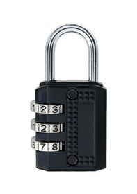 Resim Ymk-1332 Üç Basamaklı Şifreli Asma Kilit Siyah 32 Mm 