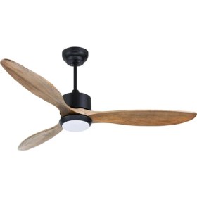 Resim Ovlaim 52” Akıllı Tavan Vantilatörü, Doğal Renk, Masif Ahşap 3 Kanatlı, LED Işıklı, Sessiz Dc Motor 