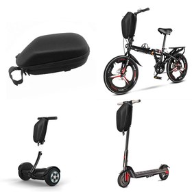 Resim Elektrikli Scooter Bisiklet Çantası Ön Asma Gidon Çanta Su Geçirmez 