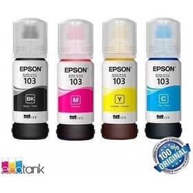 Resim Epson 103 Ecotank L3256 4 Renk Mürekkep Takımı 