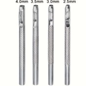 Resim Deri Delme Seti (2.5mm, 3mm, 3.5mm, 3.5mm ve 4mm) Deri Delme Aracı, Yuvarlak Delik Delme Aracı, Kemerler, Saat Kayışları, Deri El Sanatları için Uygun 