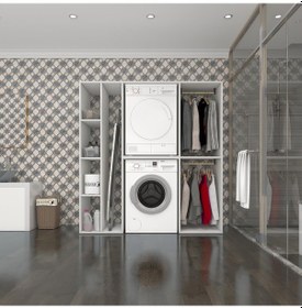 Resim Kenzlife Çamaşır-Kurutma Makinesi Dolabı Ve Giysi Dolabı Cevheri Sol Byz 180 170 60 Banyo Çok Renkli 