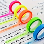 Resim 5 ADET Renkli Yapışkan Not Bandı, Yırtılabilir Kırtasiye Bandı, Öğrenciler İçin Şeffaf Yapışkan Not Bandı, Su Geçirmez El Hesabı Çıkartmaları DIY Dekorasyon 