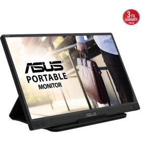 Resim Asus Zenscreen MB166C 15.6" 5ms, 60Hz, Full Hd, Usb-C, Düşük Mavi Işık, Freesync, IPS Panel, Taşınabilir USB Monitör 