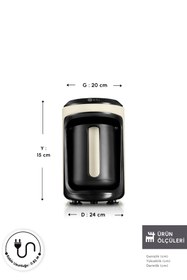 Resim Karaca Hatır Hüp 2 in 1 Türk Kahve Makinesi / Filtre Kahve Makinesi 5 Fincan Kapasiteli 