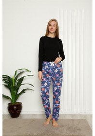 Resim Akbeniz Kadın Pamuklu Alt Pijama 27391 - S Lacivert 
