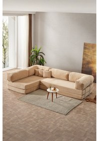 Resim Legom Petek Aktivite Koltuğu Yatak Olabilen Çok Amaçlı Kanepe L Koltuk Bej Bej 