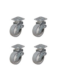 Resim Furç Tablalı Bilyalı Teker Frenli - 20x50 - Beyaz/gri Hks182 - 4 Adet Çok Renkli 