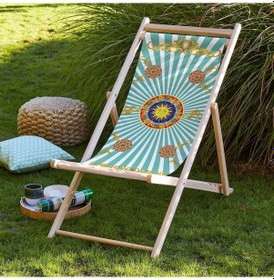 Resim Bluehomeconcept Adawall Mavi Renkli Katlanabilir Şezlong 