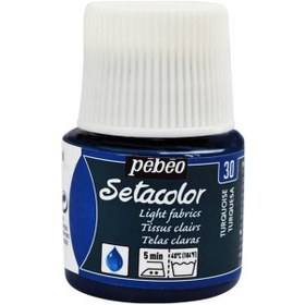 Resim Pebeo Setacolor Light Fabric Transparan Kumaş Boyası 30 Turquoı 