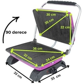 Resim Dökümix Demir Döküm Lila 1800 Watt 4-6 Dilim Ev-sanayi-büfe Tipi Tost Makinası Ve Izgara 