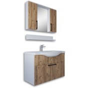 Resim TETA HOME Eko 80 Cm Mdf Banyo Dolabı Seti 