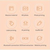 Resim Willowhaven Taşınabilir Mini Termal Hd Fotoğraf Etiket Yazıcısı - Sarı, Usb Şarjlı, Taşınabilir, Lityum Pil, Kablosuz Sarı 