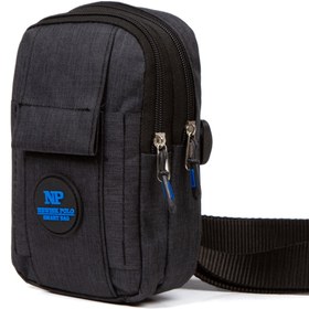 Resim Linatigers Siyah Unisex Telefon Bölmeli Çapraz Askılı Omuz Çantası Lt-3321 