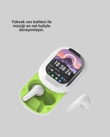 Resim Kayar Kapak Tasarımlı Dokunmatik Ekranlı Kablosuz Bluetooth Kulaklık 
