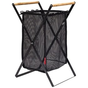 Resim Homyl Örgü Çamaşır Sepeti Kulplu Katlanır Siyah-stand Siyah Stand 