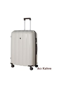 Resim Mçs 3lü Set Kırılmaz Silikon Seyahat Valizi Bavulu V305 Kemik/acıkahve Bej 