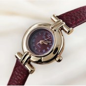 Resim Fochsia Kadınlar İçin Bohem Tarzı Kırmızı Kadın Saati Altın Kasa Ve Kuvars Mekanizma Diğer 