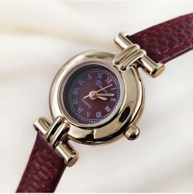 Resim Fochsia Kadınlar İçin Bohem Tarzı Kırmızı Kadın Saati Altın Kasa Ve Kuvars Mekanizma Diğer 