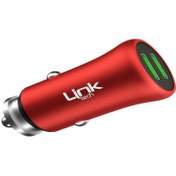 Resim Linktech M580 Metal 2.4A Araç Içi Şarj Aleti Adaptör 