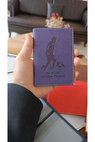 Resim EFE DERİ Atatürk Baskılı Deri Dikişli Oto Ruhsat Kılıfı Deri Araç Ruhsat Koruyucu Ruhsatlık 
