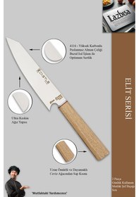 Resim Elite Serisi Mutfak Bıçak Seti 2 Li Et Sebze Şef Bıçak Mft-7412 Ceviz 