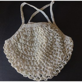 Resim boragarage Kağıt Astarlı Omuz Askılı El Örgüsü Plaj ,gündelik Omuz Çanta Handmade SİMLİ 22500 