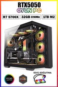 Resim DMC N334 (PUBG,GTA 5) Ryzen 7 5700X 32GB 1TB M.2 RTX5050 Sıvı Soğutmalı Oyuncu Masaüstü Bilgisayar 