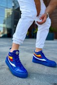 Resim Shoecide SHO973 Bağcıklı Yüksek Taban Özel Tasarım Majesty mt Erkek Spor Bot Lacıvert 