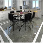 Resim Knsz masa sandalye takımı hem75mazlum crdsyh 130*090 sm 6 sandalye syhsyh sırt minderli 