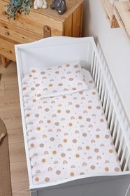 Resim Organik Bebek Boy Lastikli Çarşaf Seti - Güneşli Günler 70 x 110 