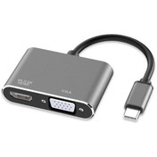 Resim Marcador Multiport Usb Type C To Hdmi+vga Hub Çevirici Adeptör 