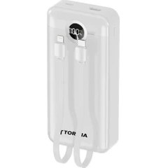 Resim Torima TRM-1015 Beyaz 10000MAH 2 Çıkışlı Taşınabilir Hızlı Şarj Dijital Göstergeli Powerbank 