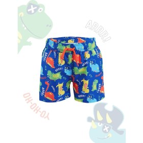 Resim Denokids Dinozor Erkek Çocuk Lacivert Deniz Şortu Mayo 