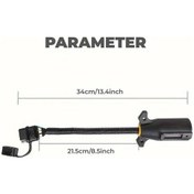 Resim Chuangyinshop 1pc Amerika Standard Römork Bağlantı Kablosu Dönüştürücü Güvenli Çekme İçin Dayanıklı Tm8080 Model Kolay Kurulum 