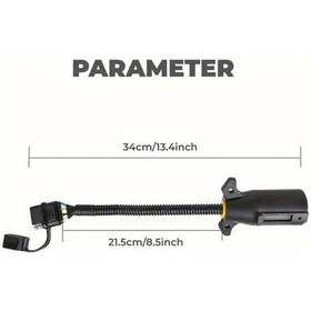 Resim Chuangyinshop 1pc Amerika Standard Römork Bağlantı Kablosu Dönüştürücü Güvenli Çekme İçin Dayanıklı Tm8080 Model Kolay Kurulum 