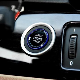 Resim YıldızTuning Bmw X3 Serisi E83 Kristal Start Stop Tuşu Mavi 2003-2010 