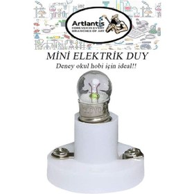 Resim Mini Duy 5 Adet Deney Duyu Proje İçin Küçük Ampul Yuvası Minyonet Duy Okul Sınıf Elektrik Devre Deney Duyusu 