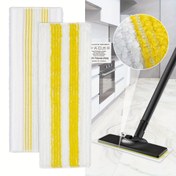 Resim GHUICAN 1/2/3 adet Yeni Mop Yedek Ped, Easyfix SC 2, SC 3, SC 4, SC 5 Serisi Buhar Temizleyici Mop Yedek Ped ile Uyumlu, Makinede Yıkanabilir, Tekrar Kullanılabilir, Evler için Temel Temizlik Aracı Aksesuarı, Sarı 