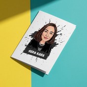 Resim Sen Mükemmelsin Kadın Karikatürlü Tebrik Kartı 