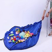 Resim 1 Adet Çok Amaçlı Taşınabilir Çocuk Oyuncak Saklama Çantası - Fermuarlı Dayanıklı Kumaş, Yapı Blokları, Peluş Hayvanlar ve Bulmaca Parçaları için, Oyun Odası, Araba, Tatil Hediyeleri İçin Seyahat Dostu Oyuncak Organizatörü (Pembe/Yeşil/Mavi), Eğlenceli Tasarım | Yüksek Kaliteli Malzeme, Oyuncak Depolama Kutusu 