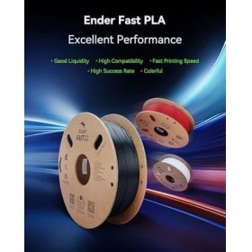 Resim Ender Pla Filament 1,75 Mm, 3D Yazıcı Filament 300 Mm/sn'ye Kadar Yüksek Hız, Geri Dönüştürülebilir Karton Makara, Çoğu Fdm 3D Yazıcıya Uygun - 1 kg (2,2 Lb) Yeşil 