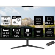 Resim Msı Modern AM242 Intel Core I5 1235U 48GB 1tb SSD 23.8" Fhd Windows 11 Home All In One Bilgisayar & Per4 USB Bellek 12M838XTRP393 