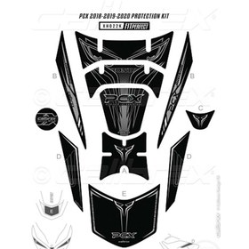 Resim Calibrex Honda Pcx 2018-19-20 Tank Pad Xh022k 11 Parça Set 