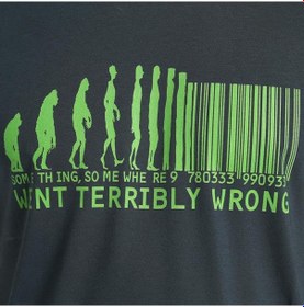 Resim Bant Giyim - Barcode Füme Erkek T-shirt Tişört Füme 