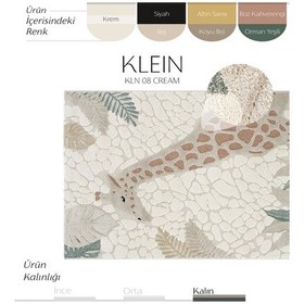 Resim Cool Halı Klein 08 Renkli Yumuşak Çocuk Halısı Hayvan Figürlü Bebek Halısı Kalın Çocuk Odası Halısı 